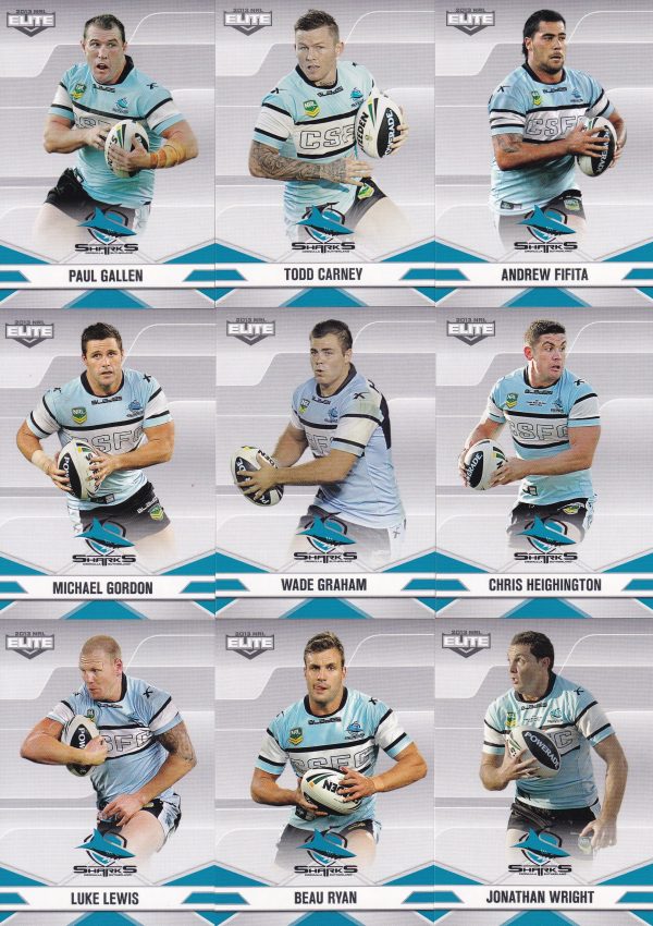 2013 NRL Elite Base Team Set - Cronulla Sharks