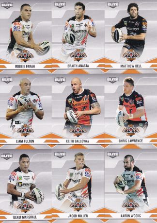 2013 NRL Elite Base Team Set - Wests Tigers