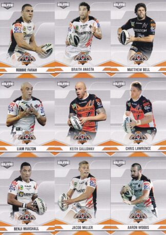 2013 NRL Elite Base Team Set - Wests Tigers