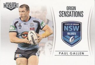 2013 NRL Elite Case Card Origin Sensation - OS1 Paul Gallen NSW Captain