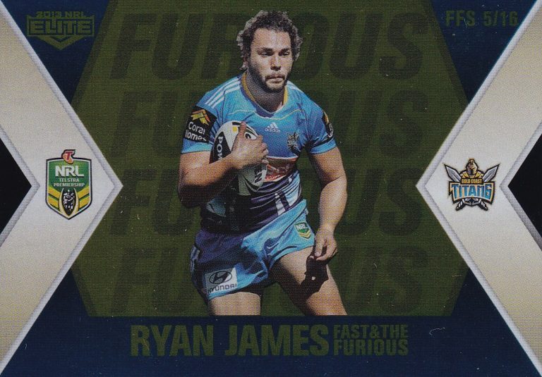 2013 NRL Elite Gold Fast & The Furious - FFS05 Ryan James & Kevin Gordon Gold Coast Titans