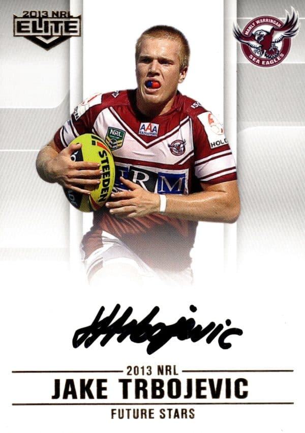 2013 NRL Elite Future Stars Signature - FS06 Jake Trbojevic Manly Sea Eagles