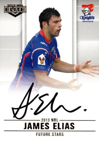 2013 NRL Elite Future Stars Signature - FS08 James Elias Newcastle Knights