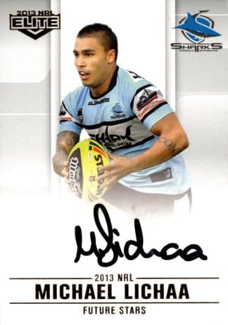 2013 NRL Elite Future Stars Signature - FS11 Michael Lichaa Cronulla Sharks