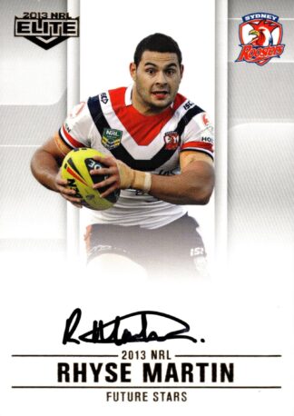 2013 NRL Elite Future Stars Signature - FS14 Rhyse Martin Sydney Roosters