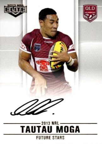 2013 NRL Elite Future Stars Signature - FS20 Tautau Moga QLD State Of Origin