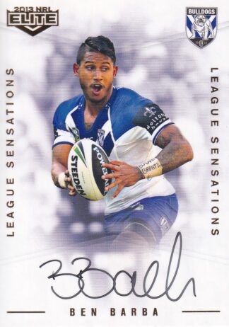2013 NRL Elite League Sensations Signature - LS02 Ben Barba Canterbury Bulldogs