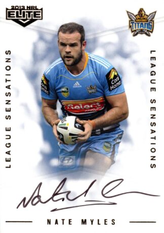 2013 NRL Elite League Sensations Signature - LS05 Nate Myles Gold Coast Titans