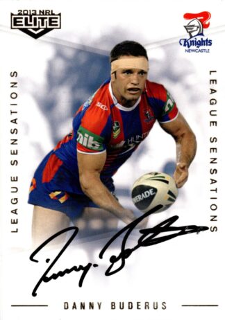 2013 NRL Elite League Sensations Signature - LS08 Danny Buderus Newcastle Knights