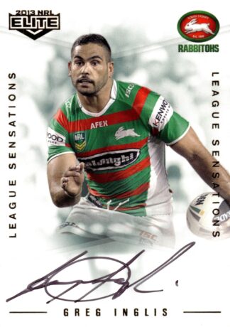 2013 NRL Elite League Sensations Signature - LS12 Greg Inglis South Sydney Rabbitohs
