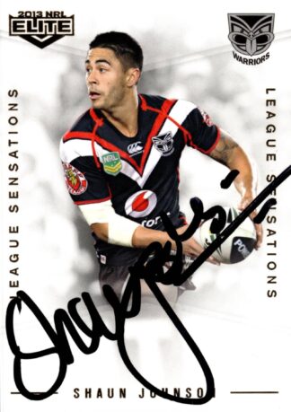 2013 NRL Elite League Sensations Signature - LS15 Shaun Johnson Warriors