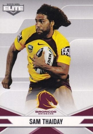2013 NRL Elite Common Card - Base 001 Sam Thaiday Brisbane Broncos