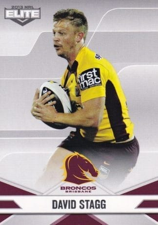 2013 NRL Elite Common Card - Base 008 David Stagg Brisbane Broncos