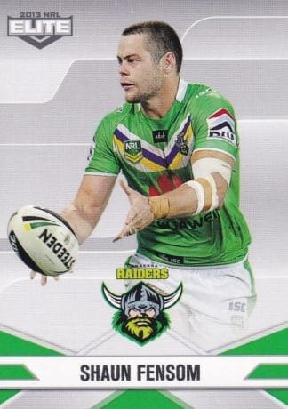 2013 NRL Elite Common Card - Base 022 Shaun Fensom Canberra Raiders