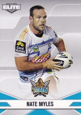 2013 NRL Elite Common Card - Base 038 Nate Myles Gold Coast Titans