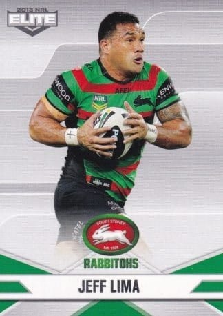 2013 NRL Elite Common Card - Base 103 Jeff Lima South Sydney Rabbitohs