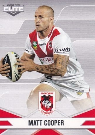 2013 NRL Elite Common Card - Base 111 Matt Cooper St George Dragons