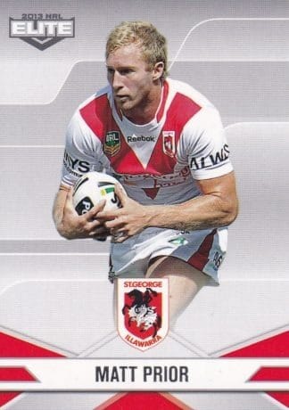 2013 NRL Elite Common Card - Base 116 Matt Prior St George Dragons