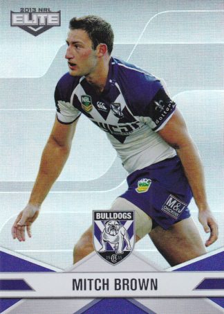 2013 NRL Elite Parallel - P011 Mitch Brown Canterbury Bulldogs
