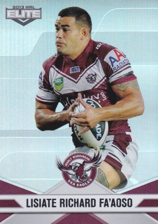 2013 NRL Elite Parallel - P049 Lisiate Richard Fa'aoso Manly Sea Eagles