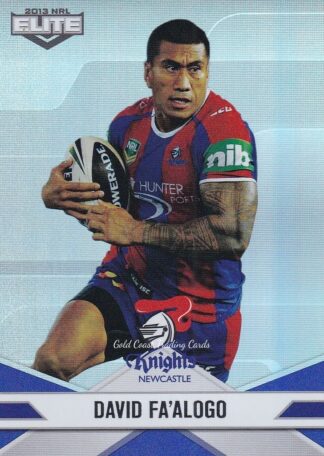 2013 NRL Elite Parallel - P067 David Fa'alogo Newcastle Knights