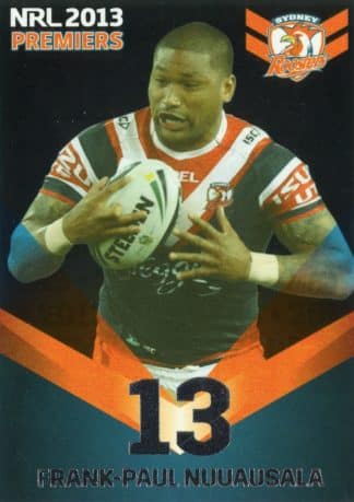2013 NRL Sydney Roosters Premiers - PC13 Frank-Paul Nu'uausala