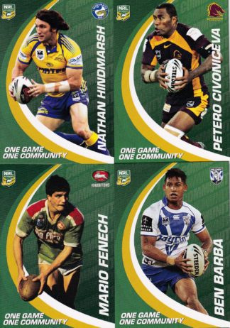 2013 NRL One Community Cards - Full Set Of 6