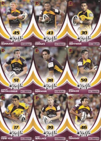 2013 NRL Power Play Base Team Set - Brisbane Broncos