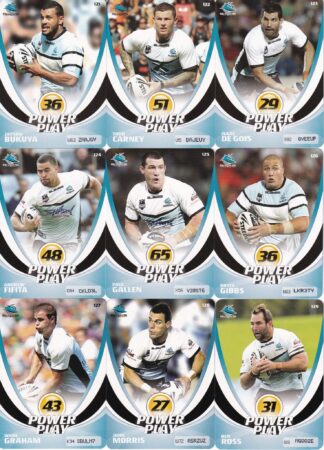 2013 NRL Power Play Base Team Set - Cronulla Sharks