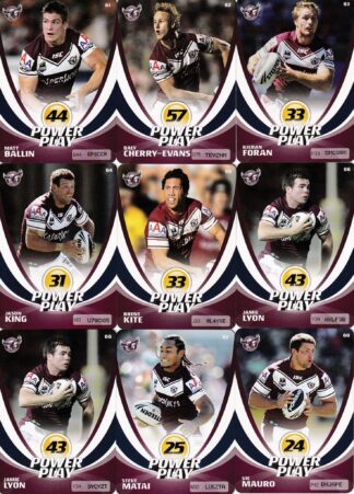 2013 NRL Power Play Base Team Set - Manly Sea Eagles