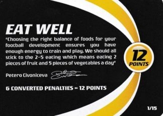 2013 NRL Power Play One Community Card - Card 01 Petero Civoniceva Eat Well