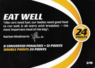 2013 NRL Power Play One Community Card - Card 02 Nathan Hindmarsh Eat Well