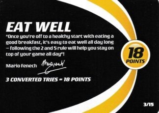 2013 NRL Power Play One Community Card - Card 03 Mario Fenech Card Eat Well