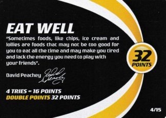 2013 NRL Power Play One Community Card - Card 04 David Peachey Card Eat Well