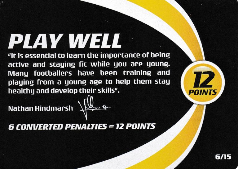 2013 NRL Power Play One Community Card - Card 06 Nathan Hindmarsh Play Well