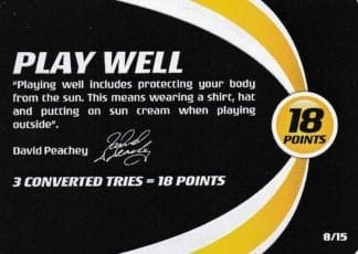 2013 NRL Power Play One Community Card - Card 08 David Peachey Play Well