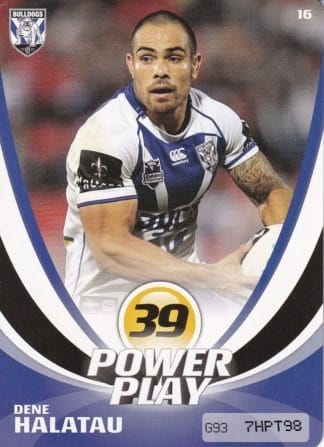 2013 NRL Power Play Common Card - Base 016 Dene Halatau Canterbury Bulldogs