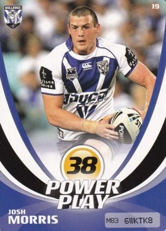 2013 NRL Power Play Common Card - Base 019 Josh Morris Canterbury Bulldogs