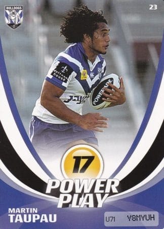2013 NRL Power Play Common Card - Base 023 Martin Taupau Canterbury Bulldogs