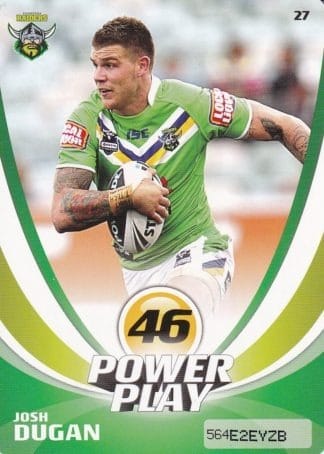 2013 NRL Power Play Common Card - Base 027 Josh Dugan Canberra Raiders