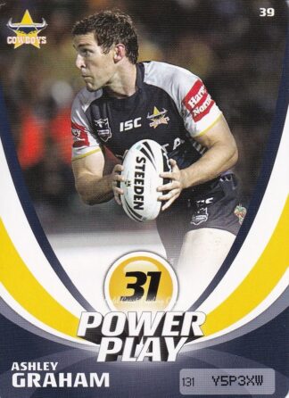 2013 NRL Power Play Common Card - Base 039 Ashley Graham North QLD Cowboys