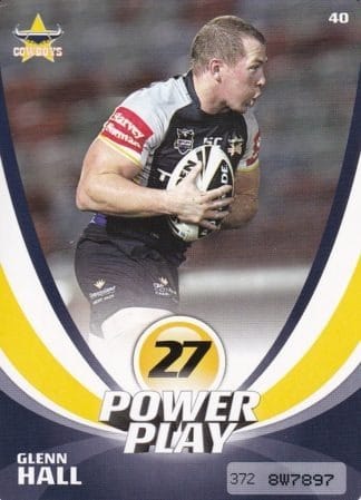 2013 NRL Power Play Common Card - Base 040 Glenn Hall North QLD Cowboys