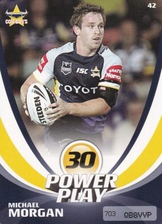 2013 NRL Power Play Common Card - Base 042 Michael Morgan North QLD Cowboys