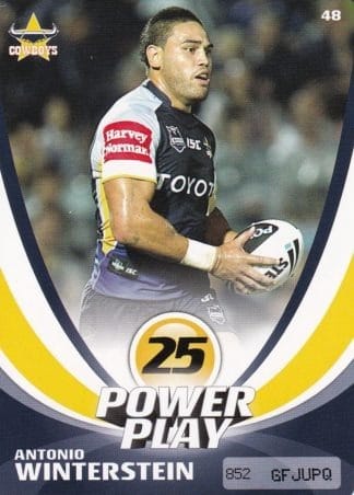 2013 NRL Power Play Common Card - Base 048 Antonio Winterstein North QLD Cowboys