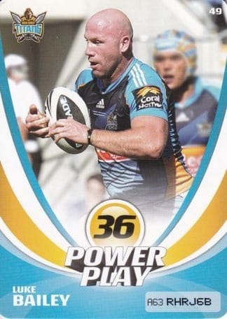 2013 NRL Power Play Common Card - Base 049 Luke Bailey Gold Coast Titans