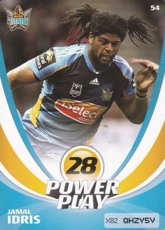 2013 NRL Power Play Common Card - Base 054 Jamal Idris Gold Coast Titans