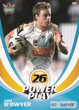 2013 NRL Power Play Common Card - Base 058 Luke O'Dwyer Gold Coast Titans