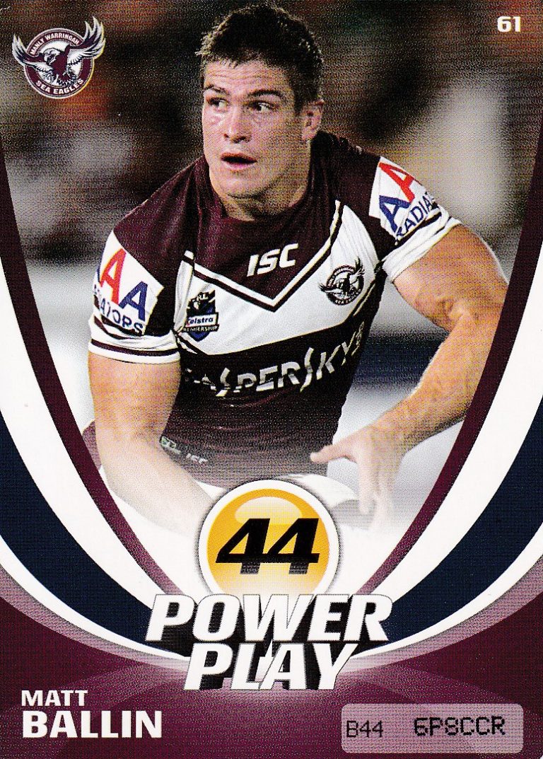 2013 NRL Power Play Common Card - Base 061 Matt Ballin Manly Sea Eagles