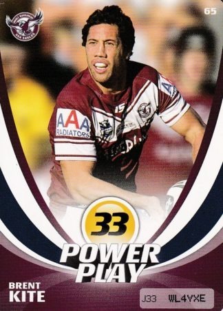 2013 NRL Power Play Common Card - Base 065 Brent Kite Manly Sea Eagles