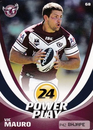2013 NRL Power Play Common Card - Base 068 Vic Mauro Manly Sea Eagles